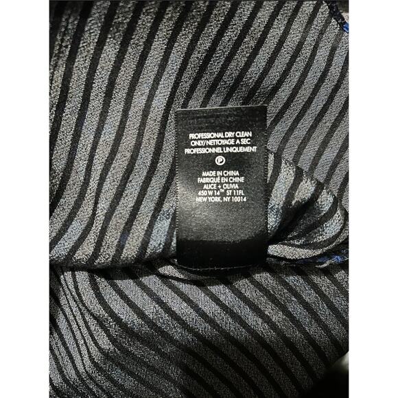 Alice + Olivia Amos Side Slit Blouse Blue Floral Size XS - Picture 7 of 7